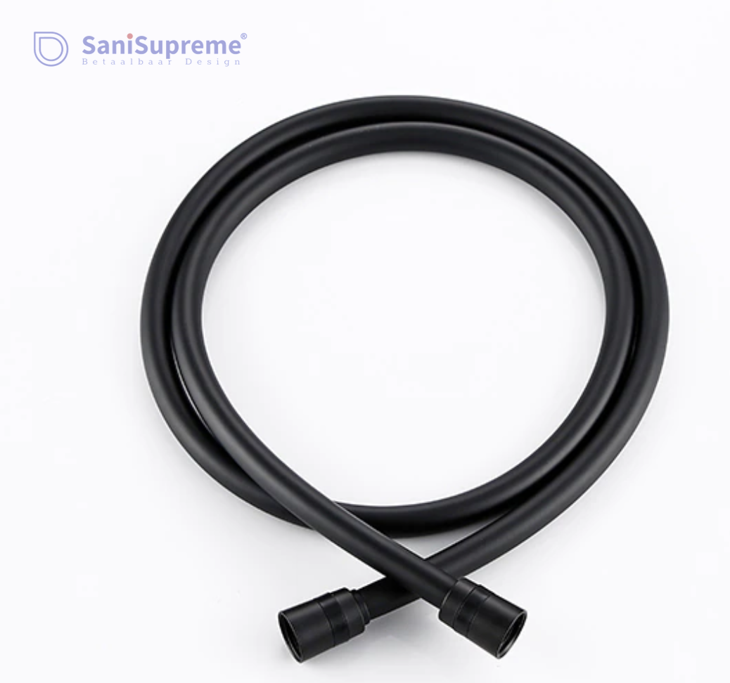 SaniSupreme® Doucheset Montana 8 inch / 20cm regendouche rond 2-weg zwart inbouw