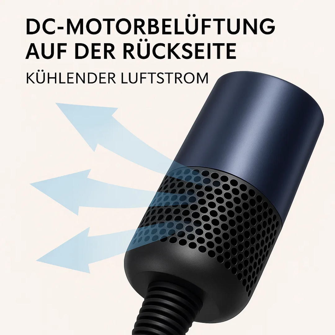 HairFlow Pro Föhn & Stijlborstel – 2-in-1 Droger met Intelligente Warmteregeling