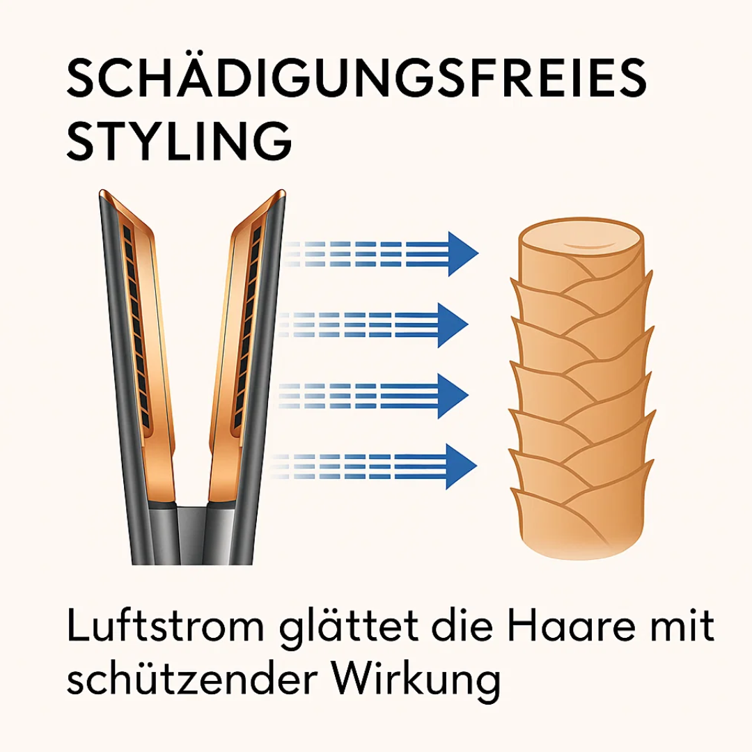 HairFlow Pro Föhn & Stijlborstel – 2-in-1 Droger met Intelligente Warmteregeling