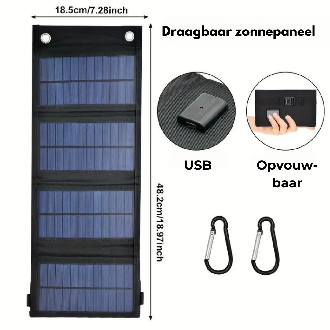 Opvouwbaar Zonnepaneel - 1 USB Poort