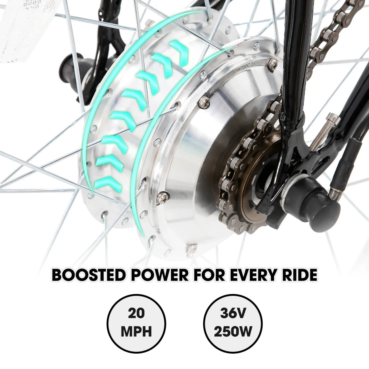 HILAND 700C Elektrische Racefiets – Voor Volwassenen | 250W Motor | 36V Afneembare Batterij