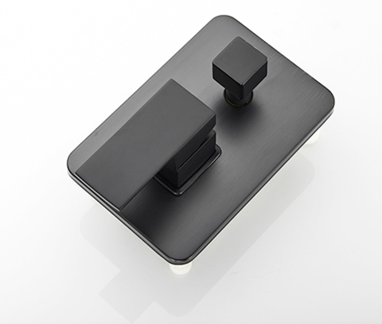 VoordeelPaleis® Doucheset Santiago 20 cm regendouche vierkant 2-weg zwart inbouw