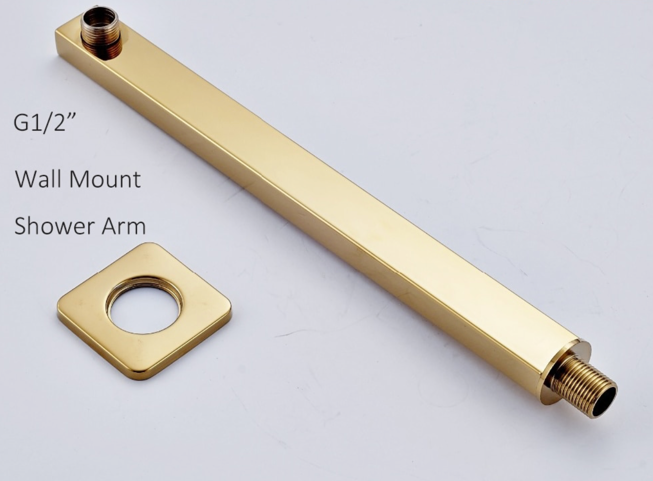 SaniSupreme Doucheset Costa Rica 8 inch regendouche vierkant 2-weg goud glans inbouw