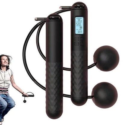 Draadloos Springtouw met Teller – Gewogen Handvatten voor Thuis Cardio Workouts