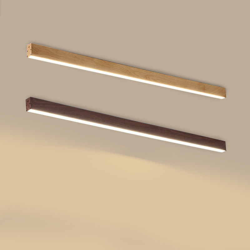 SlimHout LED Plafondlamp – Moderne Opbouwlamp met Houtlook in 3 Maten