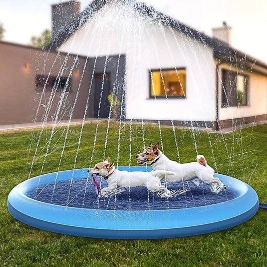 PawSplash Hondenbad – Opblaasbare Watermat met Sproeiers voor Huisdieren