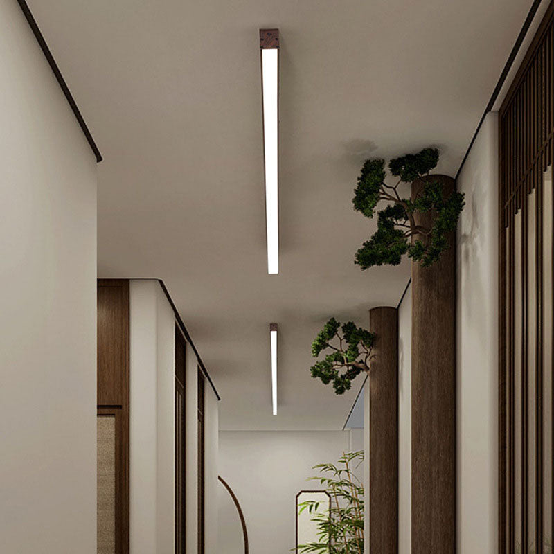 SlimHout LED Plafondlamp – Moderne Opbouwlamp met Houtlook in 3 Maten