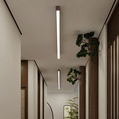 SlimHout LED Plafondlamp – Moderne Opbouwlamp met Houtlook in 3 Maten