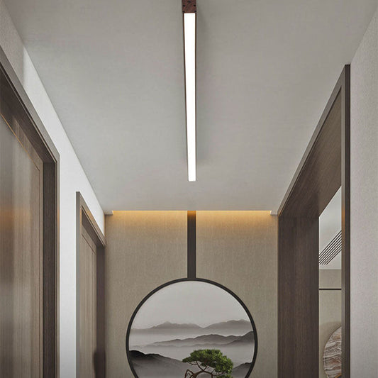 SlimHout LED Plafondlamp – Moderne Opbouwlamp met Houtlook in 3 Maten