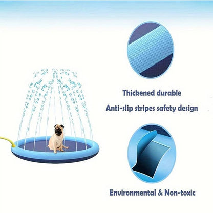 PawSplash Hondenbad – Opblaasbare Watermat met Sproeiers voor Huisdieren