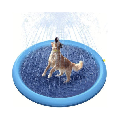 PawSplash Hondenbad – Opblaasbare Watermat met Sproeiers voor Huisdieren