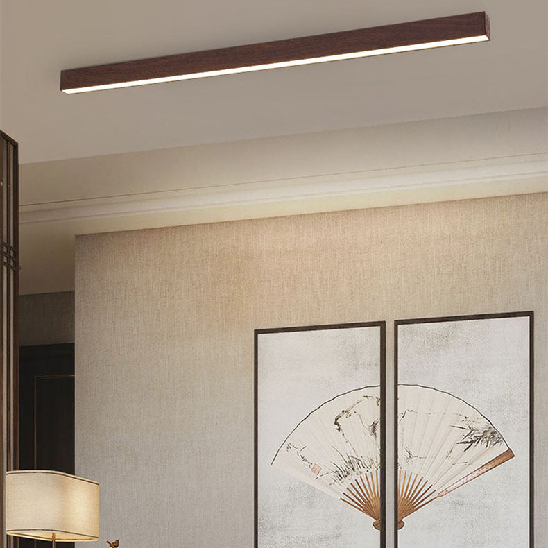 SlimHout LED Plafondlamp – Moderne Opbouwlamp met Houtlook in 3 Maten