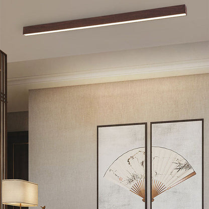 SlimHout LED Plafondlamp – Moderne Opbouwlamp met Houtlook in 3 Maten