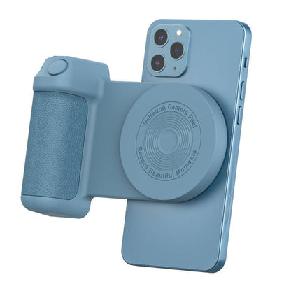 Griply Magnetische Telefoonhouder met Draadloos Opladen – Anti-Tril Handgreep voor Stabiele Opnames