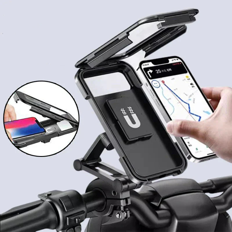 RideCharge Pro – Waterdichte Telefoonhouder met USB- en 15W Draadloos Opladen voor Fiets en E-Bike