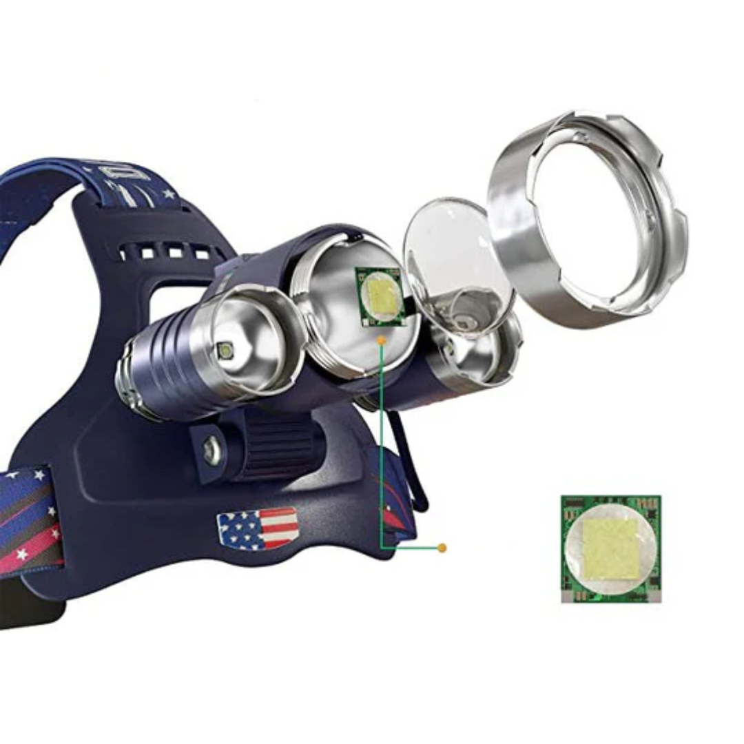 Heldere LED Hoofdlamp - Oplaadbaar & Waterdicht voor Outdoor Avonturen
