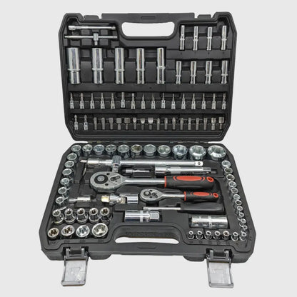 PowerGrip 108-delige Gereedschapsset – Doppen, Ratels & Bits in Opbergkoffer