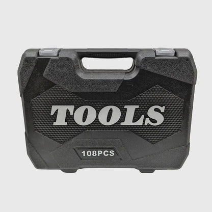 PowerGrip 108-delige Gereedschapsset – Doppen, Ratels & Bits in Opbergkoffer