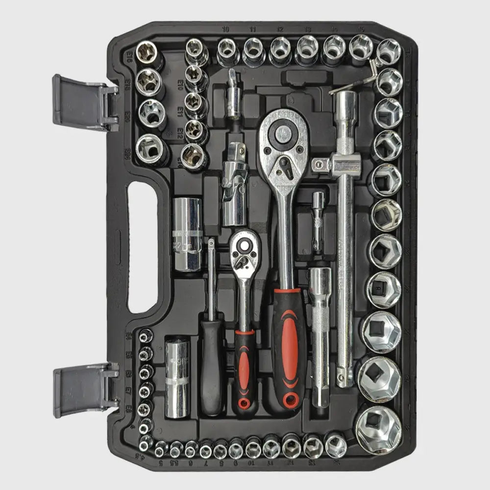PowerGrip 108-delige Gereedschapsset – Doppen, Ratels & Bits in Opbergkoffer
