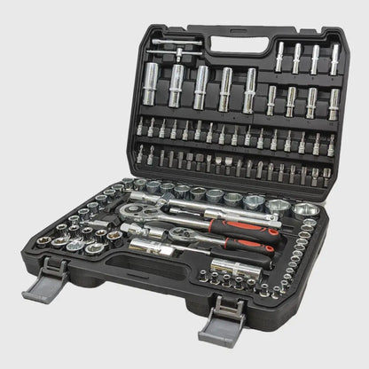 PowerGrip 108-delige Gereedschapsset – Doppen, Ratels & Bits in Opbergkoffer