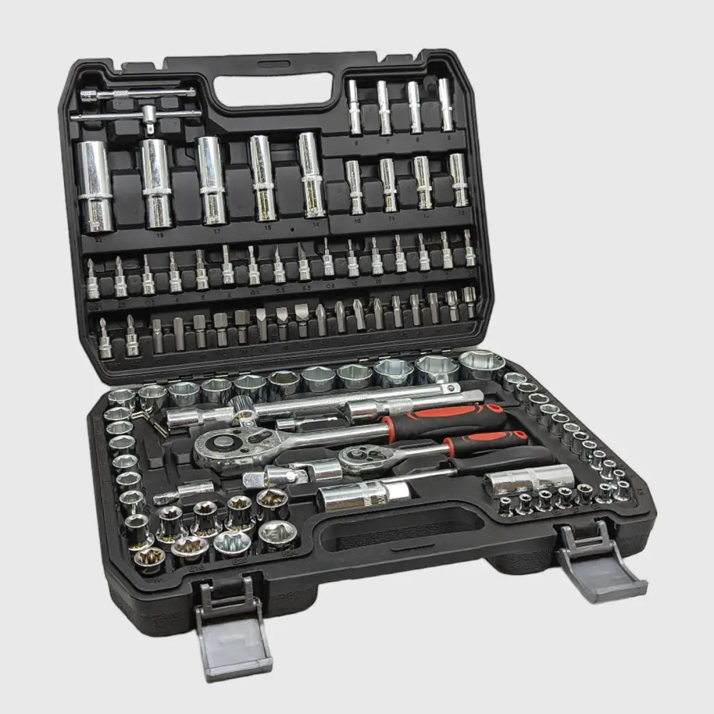 PowerGrip 108-delige Gereedschapsset – Doppen, Ratels & Bits in Opbergkoffer