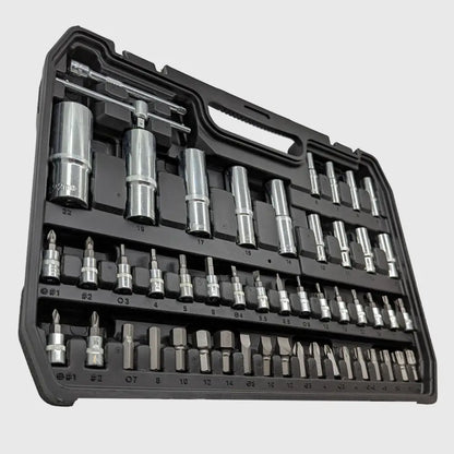 PowerGrip 108-delige Gereedschapsset – Doppen, Ratels & Bits in Opbergkoffer
