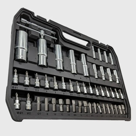 PowerGrip 108-delige Gereedschapsset – Doppen, Ratels & Bits in Opbergkoffer