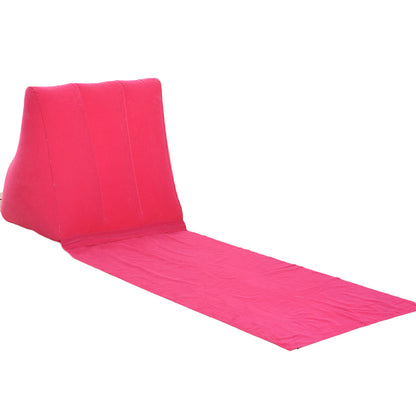 Opblaasbaar strandlaken met rugsteun