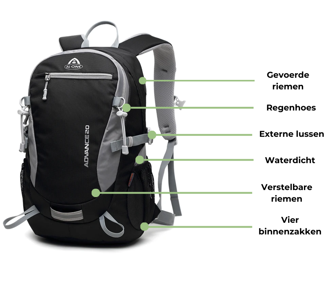 Backpack – Hiking 20L | Lichtgewicht en Waterbestendige Rugzak