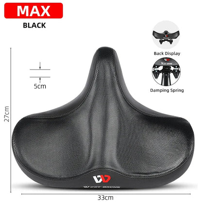 Brede Ergonomische Fietszadel – Comfortabel Zadel met Schokdemping voor Stads- en Mountainbikes