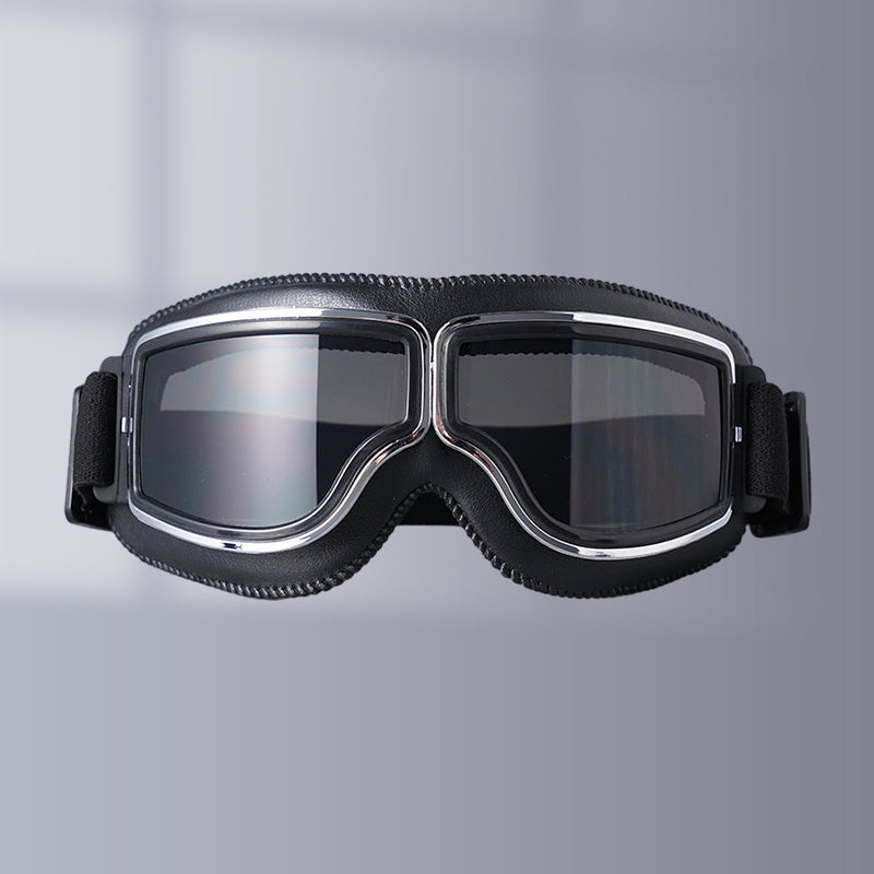 RoadRider | Vintage Motorbril met Verwisselbare Lenzen en Comfortpadding