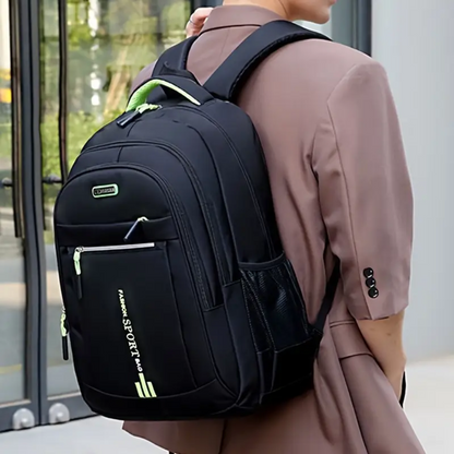 Stijlvolle Nylon Rugzak - Gequilte Laptopvak & Moderne Tassel