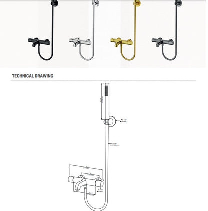 SaniSupreme Aloni thermostatische Bad/douchekraan - Gunmetal Grijs