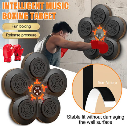 RitmeBox Wandtrainer – Slimme Bluetooth Boksmachine met Muziek & LED-reactie