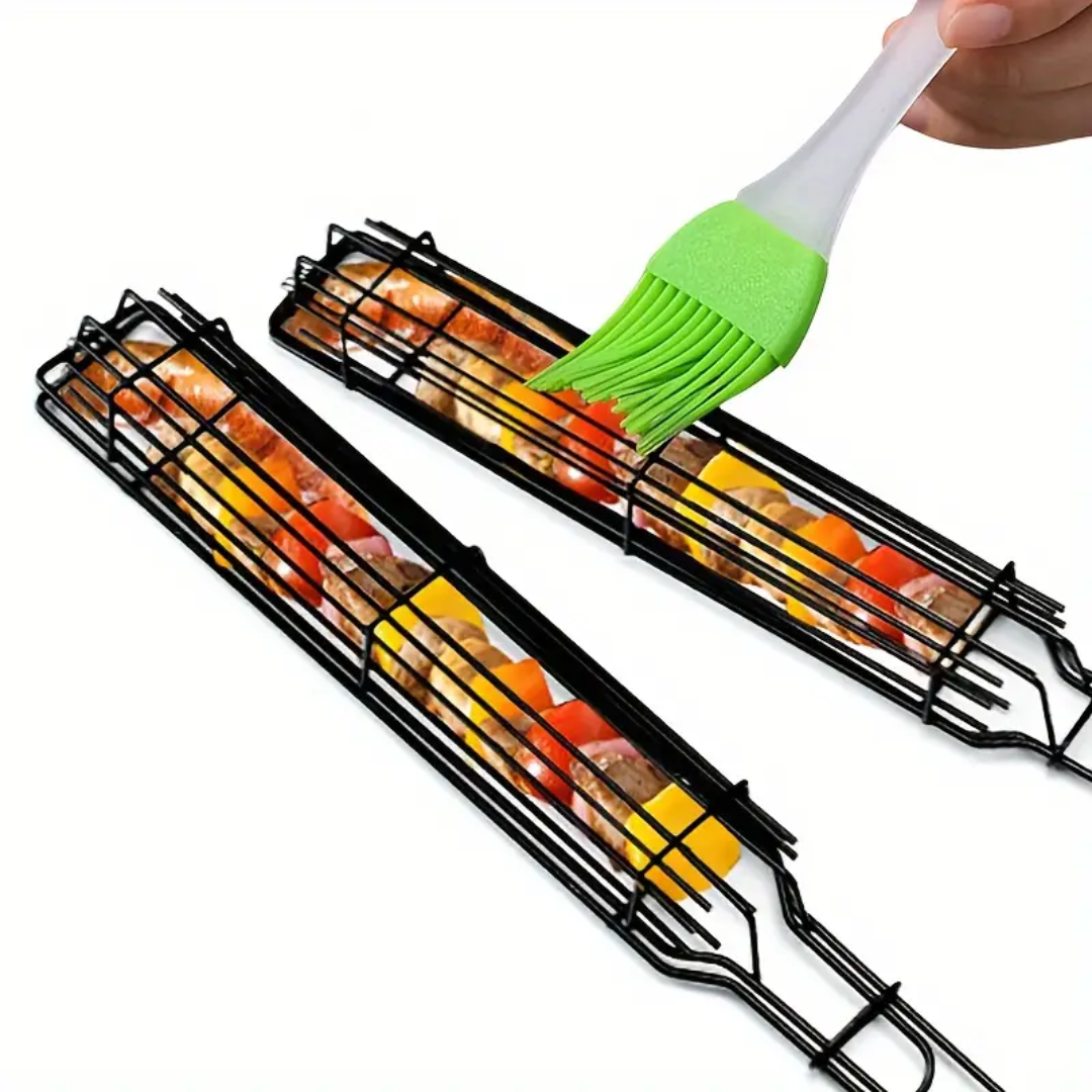 BBQ Grillmand - Kebabspies | Perfect voor Groenten en Vlees