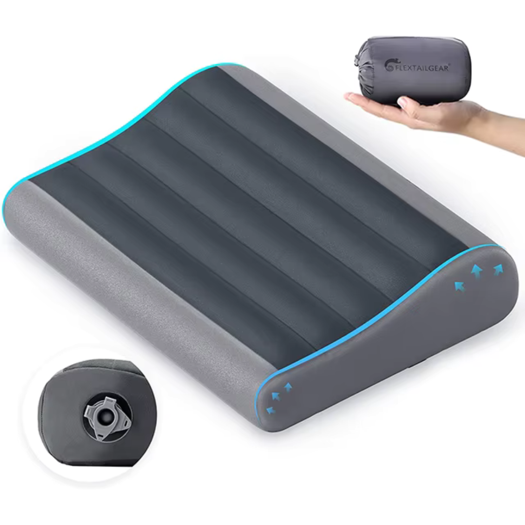 Ergonomisch Opblaasbaar Kussen - Comfortabel voor Camping & Outdoor