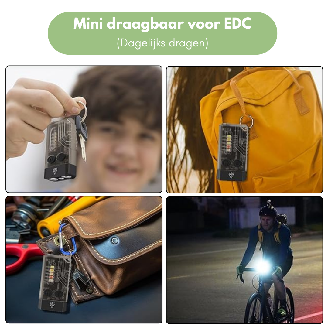 EDC Zaklamp - 1000 LM UV Licht - Oplaadbaar en Draagbaar