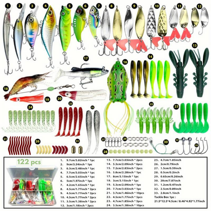 Kunstaas Set - 122 Delig | Complete Visset voor Zoet & Zout Water