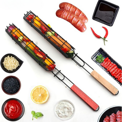 BBQ Grillmand - Kebabspies | Perfect voor Groenten en Vlees