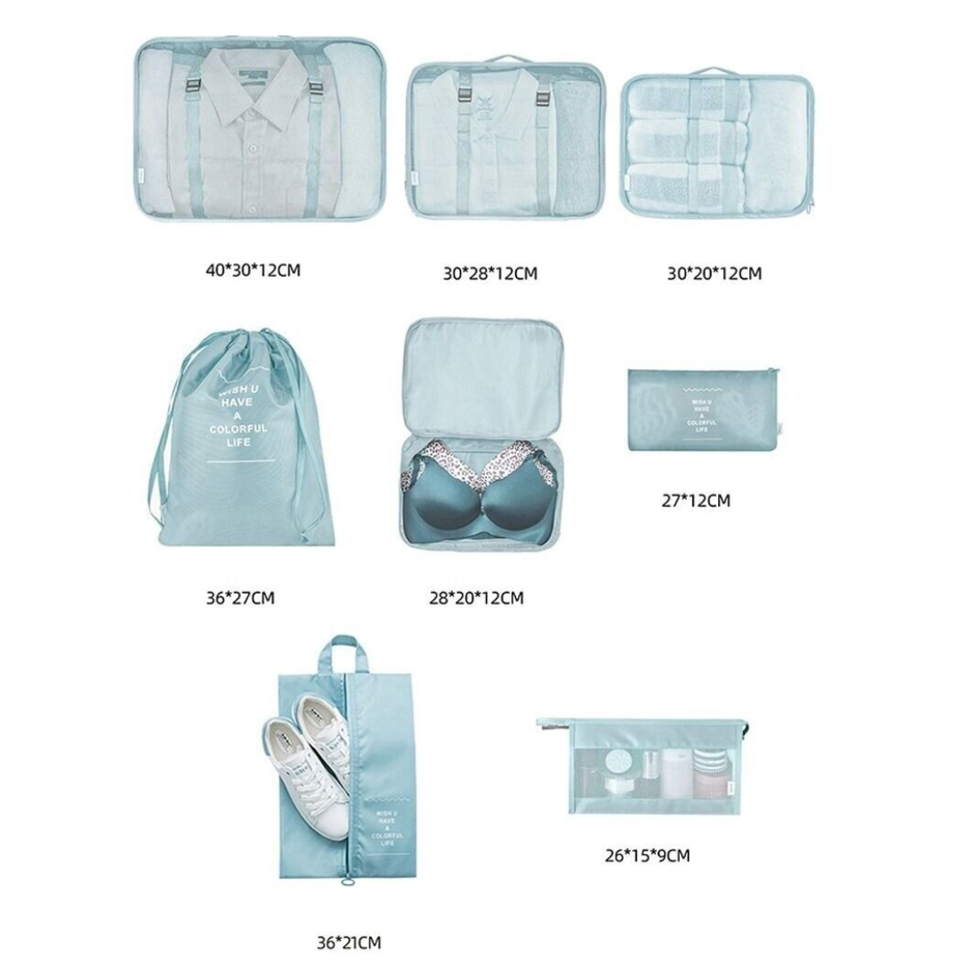 Bagage Indeling – 8 Delige Set | Handige Koffers Organizers