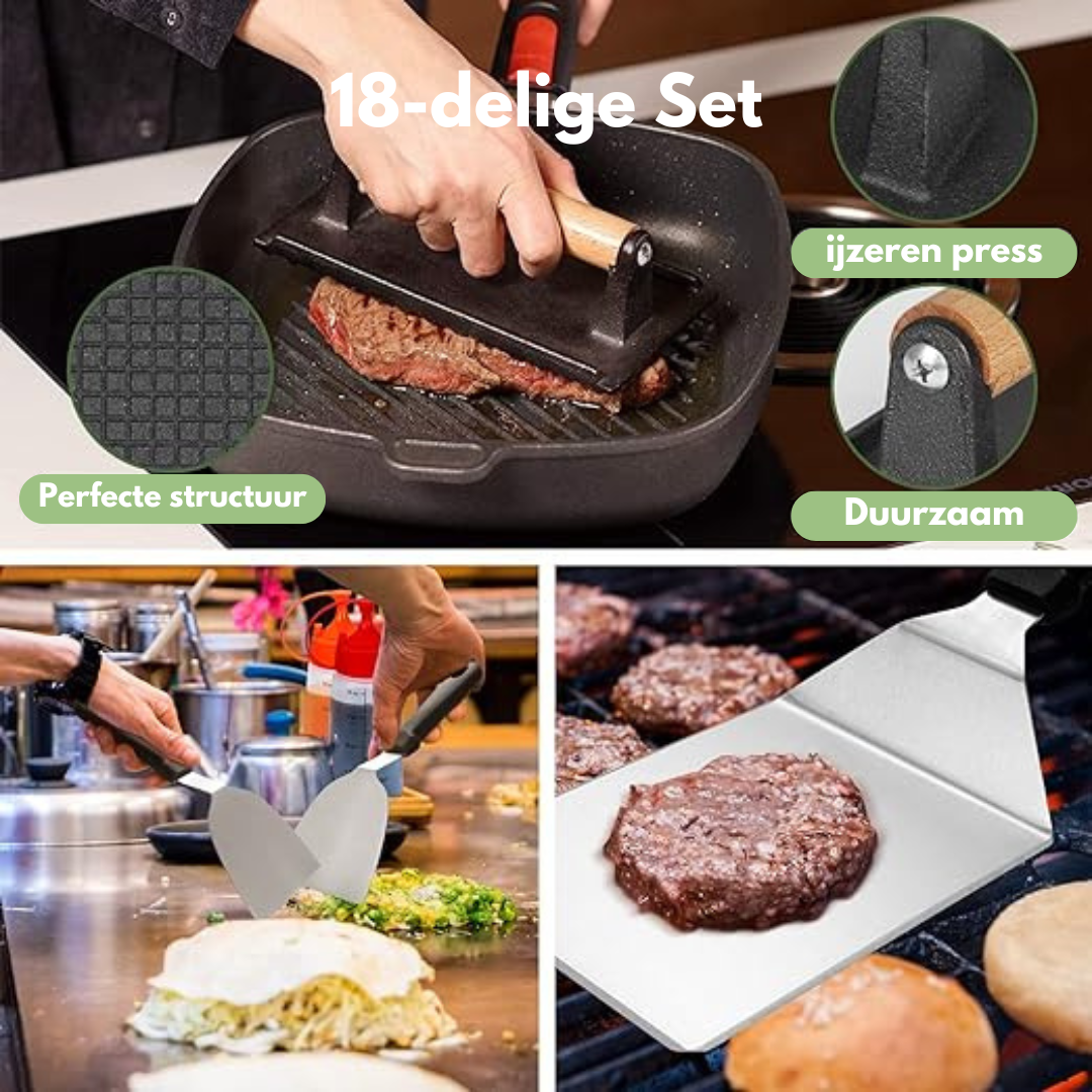 18 Delige BBQ Set - Grillen