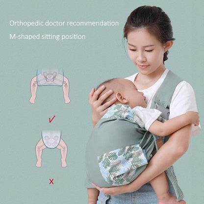 Comfortabele Babysling met Ademend Materiaal – Ondersteunt Rug en Nek – Voor Pasgeborenen en Peuters