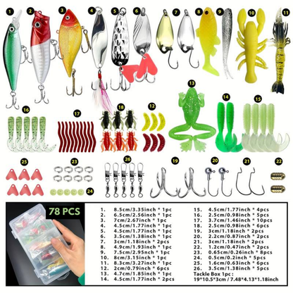 Kunstaas Set - 122 Delig | Complete Visset voor Zoet & Zout Water