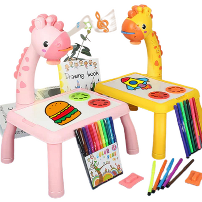 Tekentafel voor Kinderen – Creatieve Dino - Herbruikbaar Bord en 12-delige Tekenset – Geschikt voor 3-8 Jaar