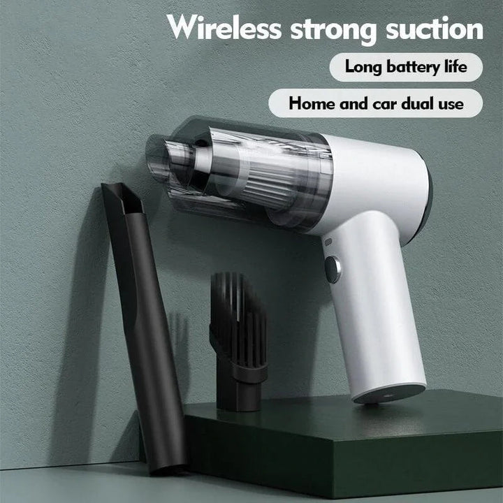 AeroClean Draadloze Mini Stofzuiger met Vacuümfunctie – USB Oplaadbaar