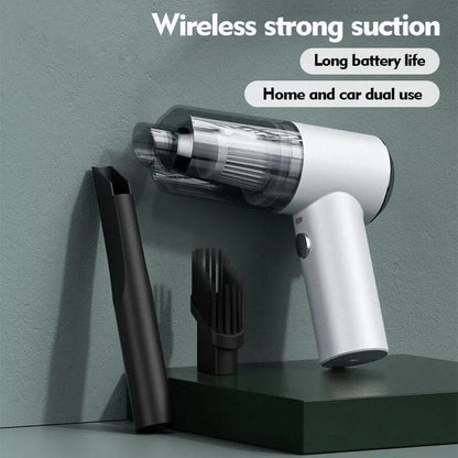 AeroClean Draadloze Mini Stofzuiger met Vacuümfunctie – USB Oplaadbaar