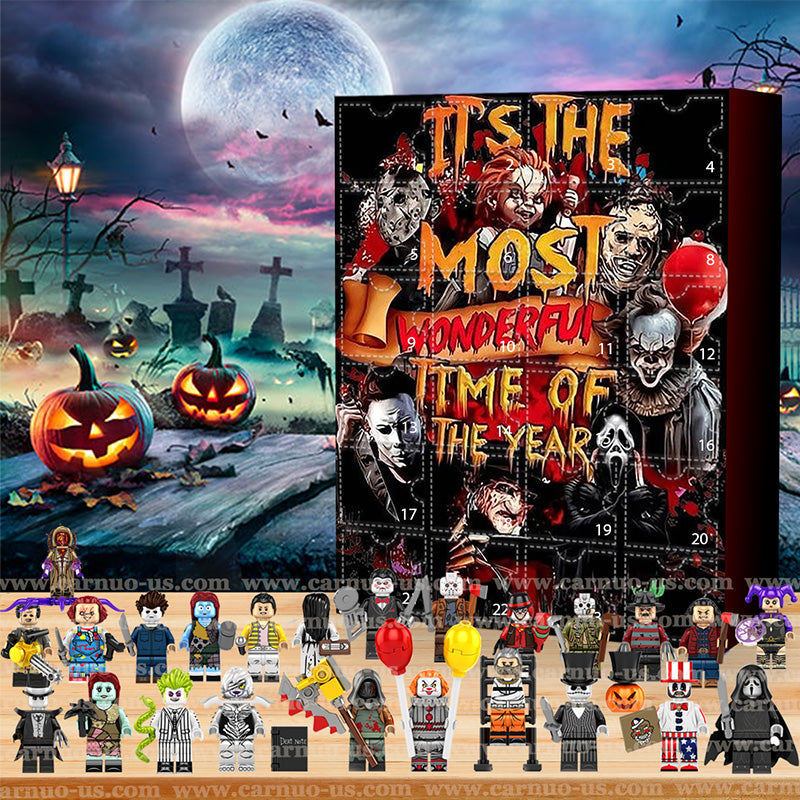 Adventskalender met Horrorfilmfiguren - Dagelijkse Halloween-verrassingen