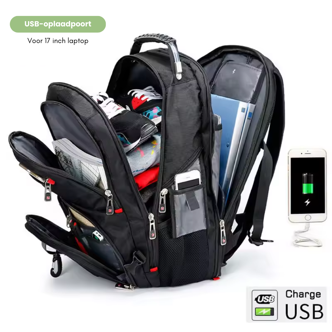 Laptop Rugzak - Multifunctioneel Design - Geschikt voor 17 Inch Laptops