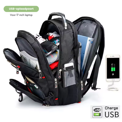 Laptop Rugzak - Multifunctioneel Design - Geschikt voor 17 Inch Laptops