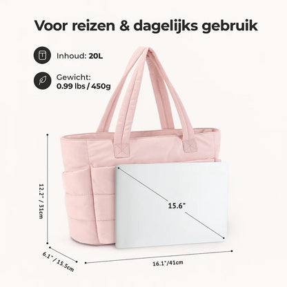 DraagMeega Luxe Dagrugtas – Lichtgewicht, Gewatteerd & Veelzijdig voor Elke Dag